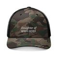 Camouflage Hat — "Daughter of WWII Hero" Embroidered Cap